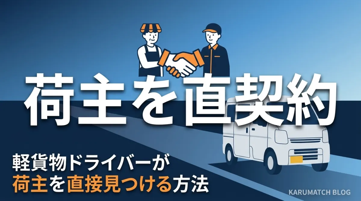 軽貨物 荷主 探し方 直契約 中抜きゼロ 完全ガイド 2026年