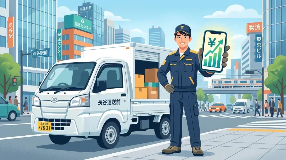 軽貨物の高単価案件で稼ぐドライバーのイメージ