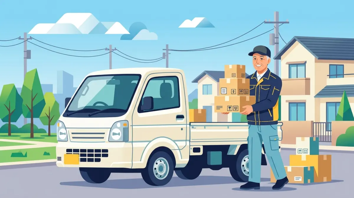 60代でも活躍する軽貨物のシニアドライバーのイメージ