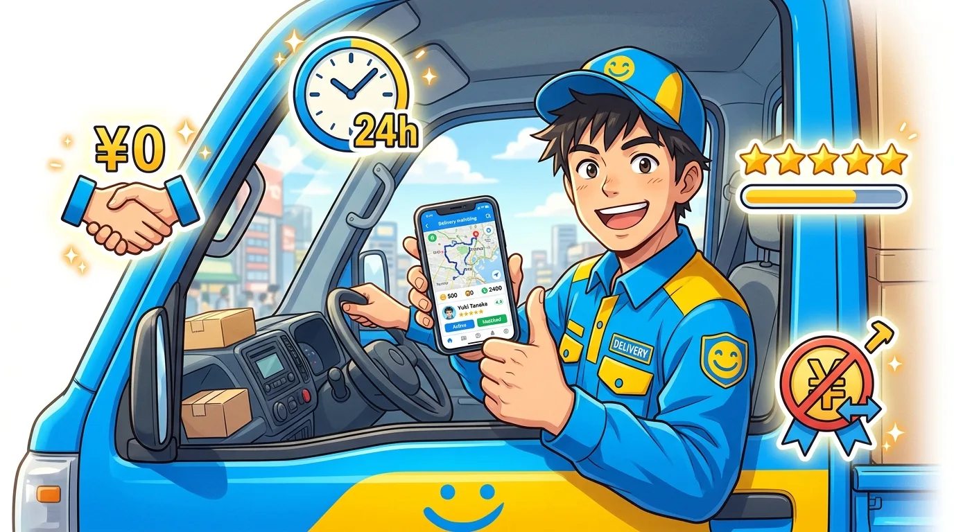 軽マッチを使う軽貨物ドライバーのイメージ