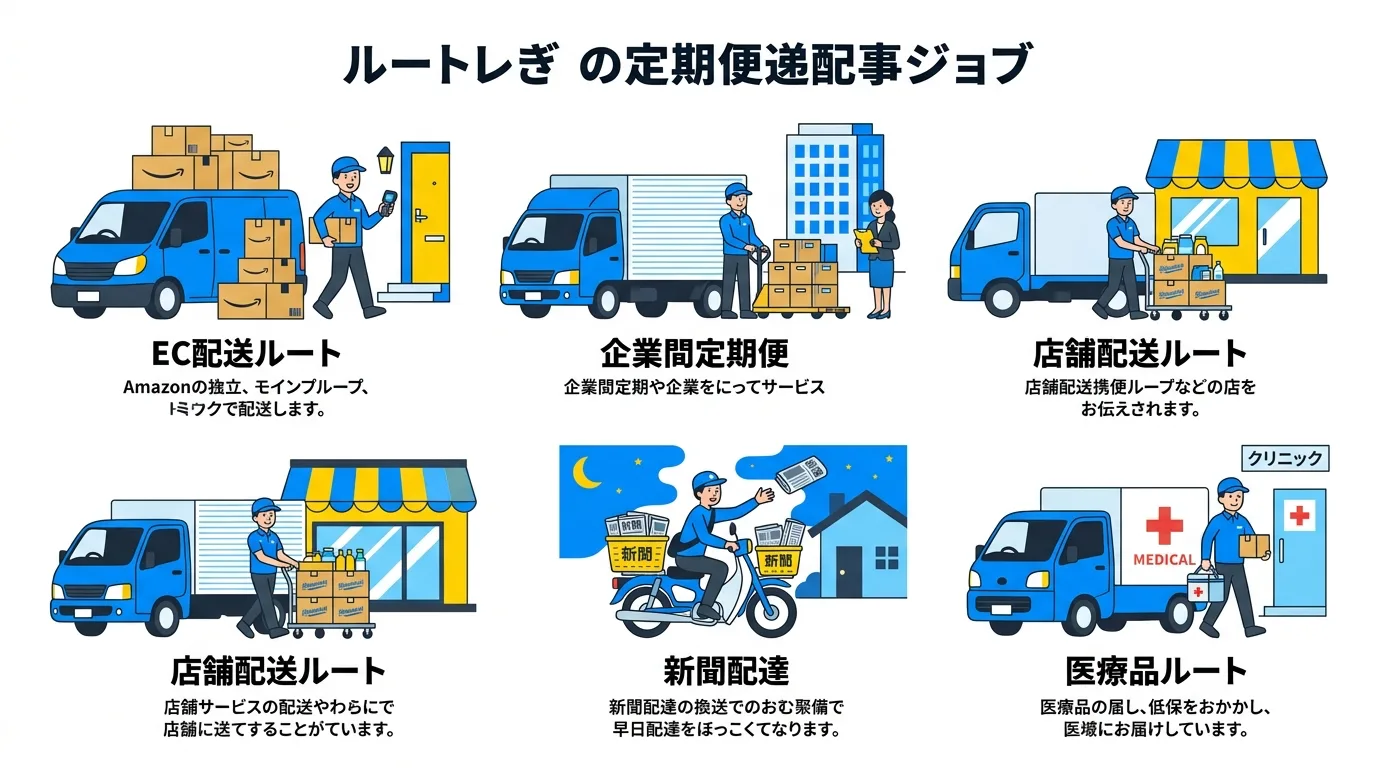 軽貨物ルート便の種類（BtoB・EC・新聞・医療など）